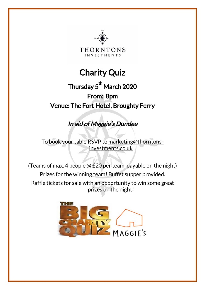 Kicking off our charity year with a Big Charity Quiz