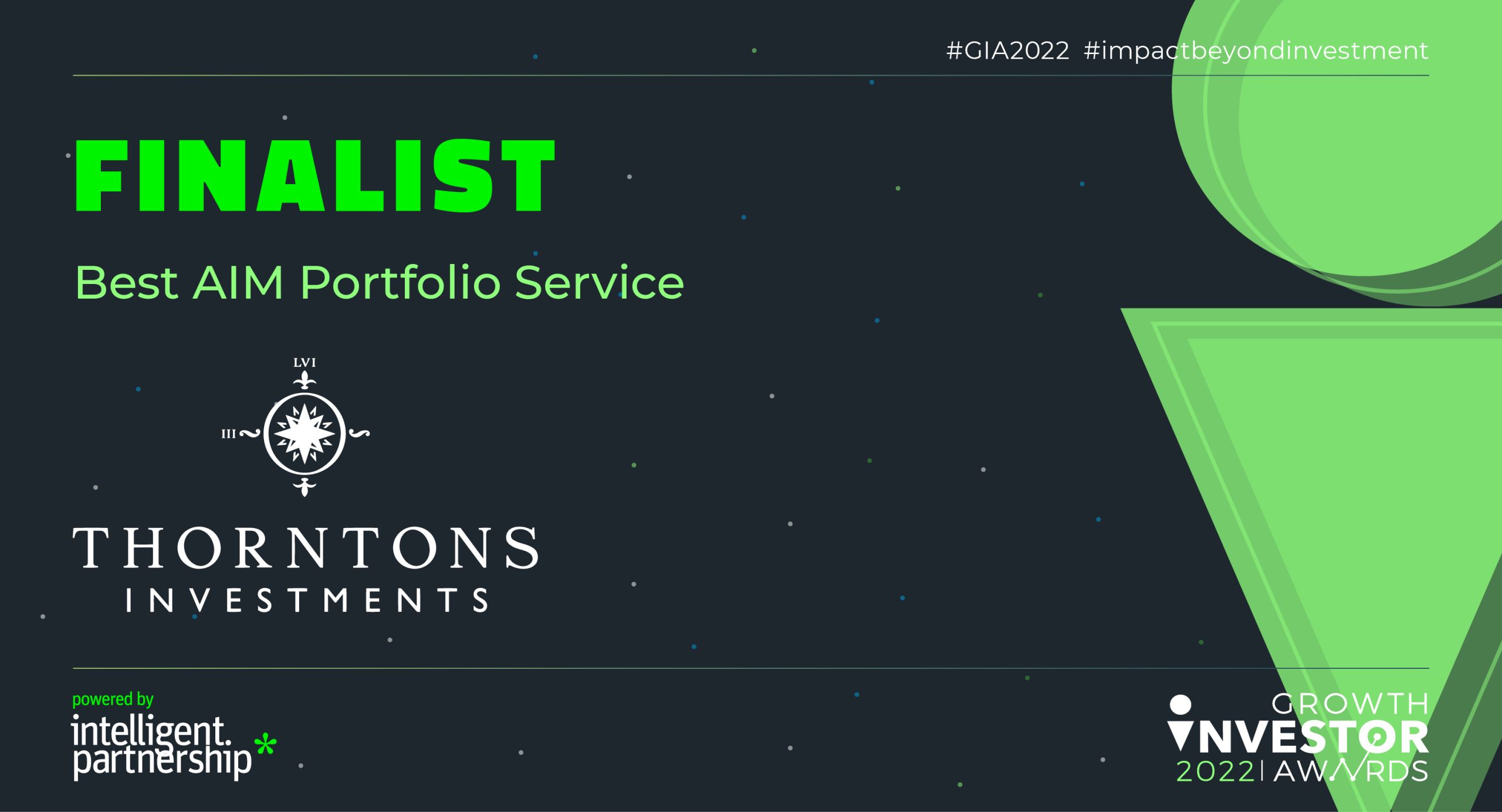 Thorntons Investments shortlisted for Best AIM Portfolio Service